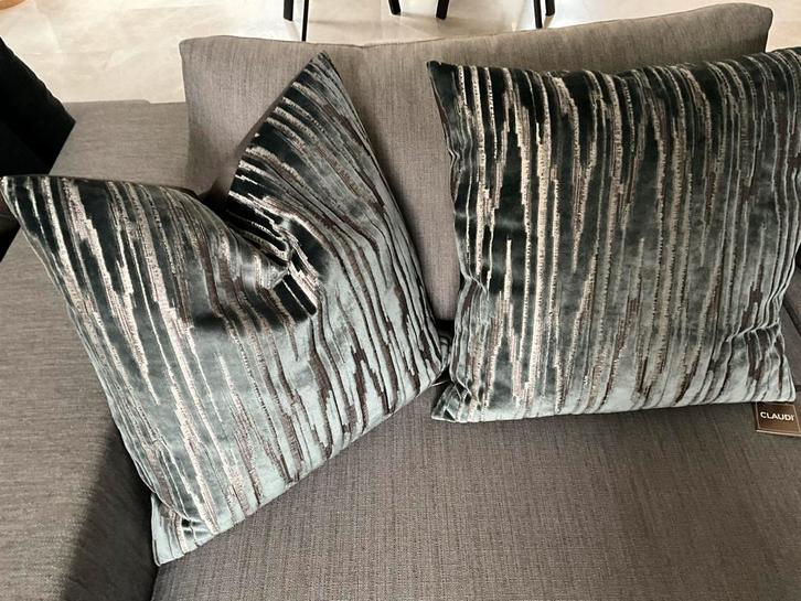 2 CLAUDI sierkussens, Huis en Inrichting, Woonaccessoires | Kussens, Nieuw, Overige kleuren, Vierkant, Ophalen of Verzenden