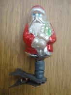 Mooie oude glazen ajeko kerstbal kerstman op clip, Ophalen of Verzenden, Gebruikt