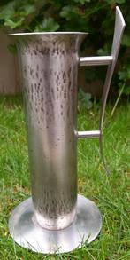 Vintage gehamerde vaas brutalist, Ophalen of Verzenden