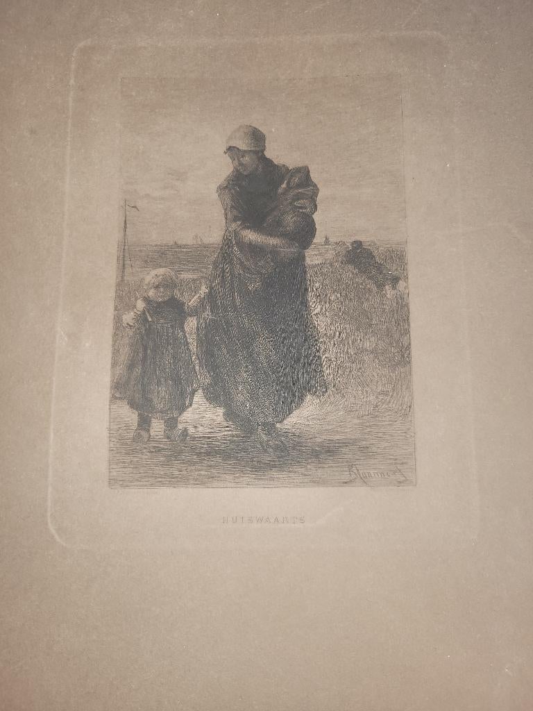 WILLEM STEELINK SR. (1856-1928).  IN DE PLAAT "BLOMMERS"., Antiek en Kunst, Ophalen of Verzenden