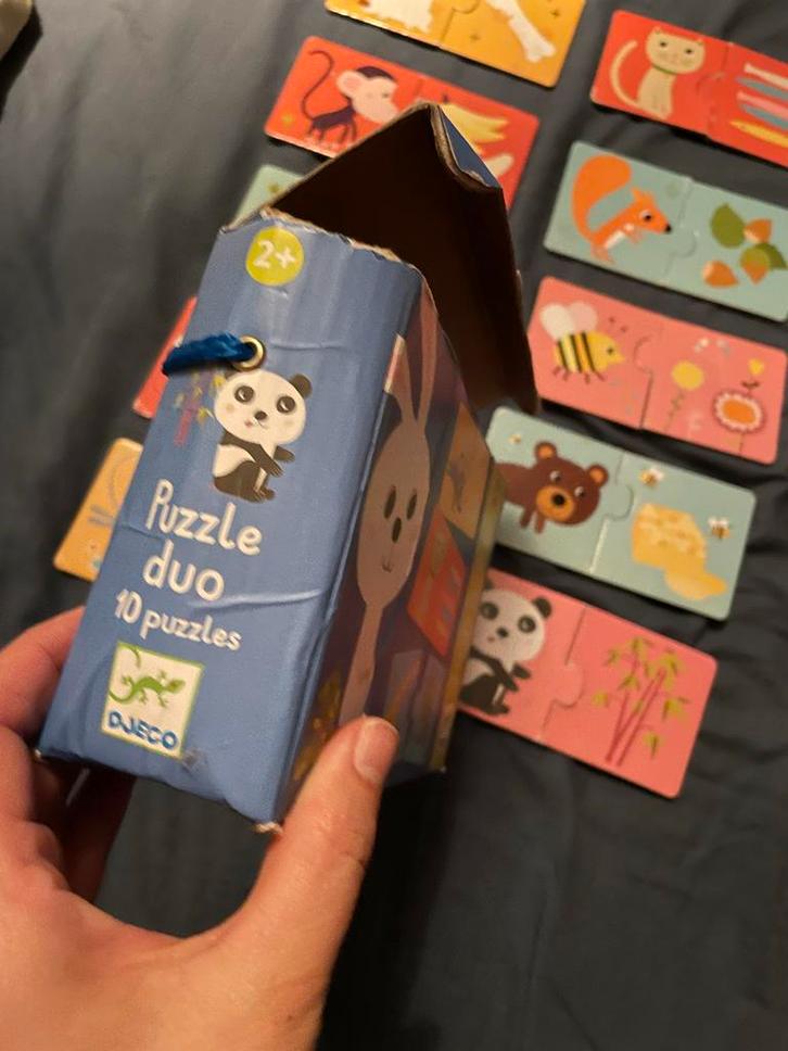 Djeco Puzzle Duo - 10 Puzzels, Kinderen en Baby's, Speelgoed | Kinderpuzzels, Zo goed als nieuw, 2 tot 4 jaar, Minder dan 10 stukjes
