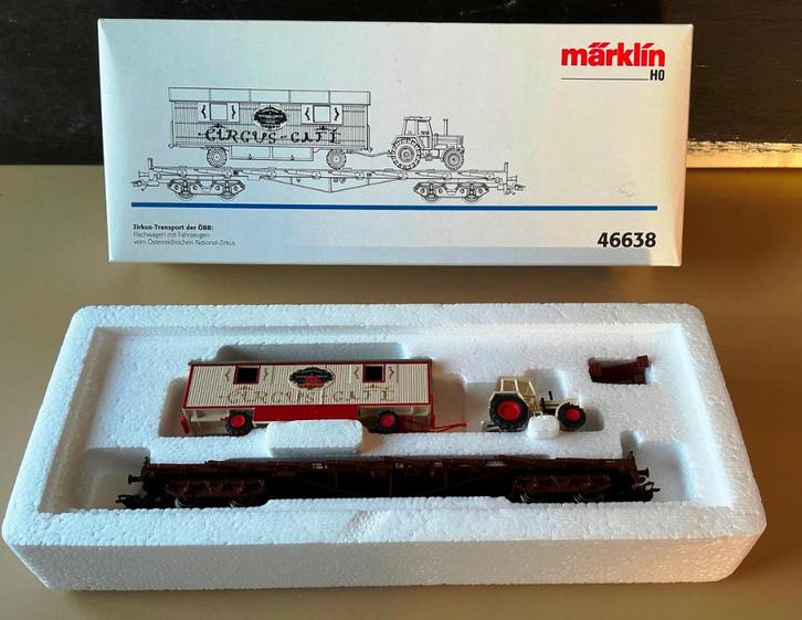 MäRKLIN H0 # 46638 Transport Oostenrijks nationaal Circus, Hobby en Vrije tijd, Modeltreinen | H0, Nieuw, Wagon, Wisselstroom