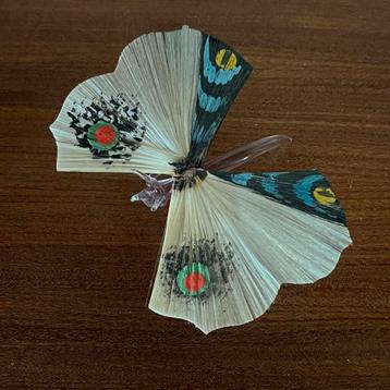 Antieke Glazen Lauscha Vlinder Decoratie Handgemaakt beschil beschikbaar voor biedingen