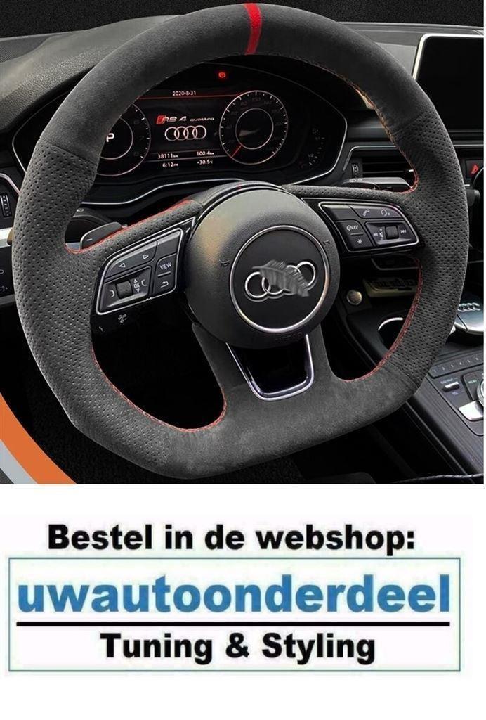 Stuur Hoes Alcantara Suede Rode Sticksels Geschikt Voor Audi, Auto diversen, Tuning en Styling, Verzenden