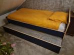 Uitschuifbed 90x200 met lade, lattenbodem en matras, Ophalen, 85 tot 100 cm, Gebruikt, Matras