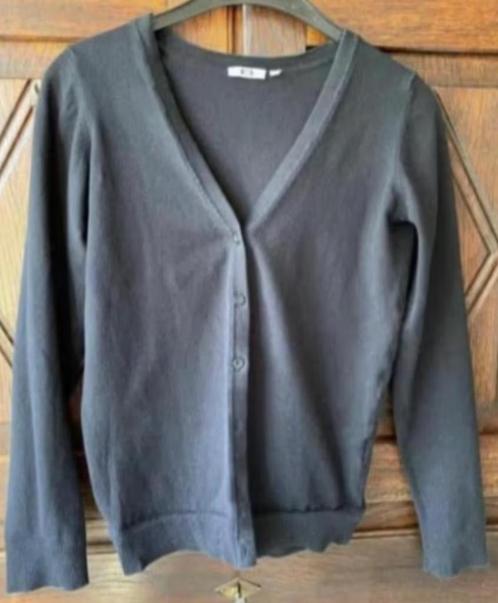 Zwart vestje, damesvest V-hals knoopsluiting; WE; small, Kleding | Dames, Truien en Vesten, Zo goed als nieuw, Maat 36 (S), Zwart