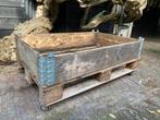 # MOESTUINBAK TUINBAK KWEEKBAK PALLETBAK OP ZWENKWIELEN, Ophalen, Rechthoekig, Hout