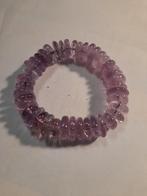 Mooie armband met gepolijste amethist, Sieraden, Tassen en Uiterlijk, Ophalen of Verzenden, Zo goed als nieuw, Paars, Overige materialen