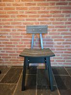 Zwartgroene Ikea Industriell / Piet Hein Eek stoel, Huis en Inrichting, Stoelen, Ophalen, Gebruikt, Zwart, Eén