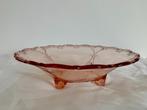 Roze vintage glazen schaal – 27 cm diameter, Ophalen of Verzenden