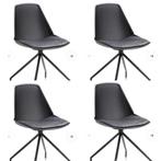 NOX Designstoelen - Set van 4, Ophalen, Kunststof, Zwart, Zo goed als nieuw