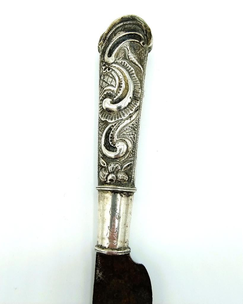 18e Eeuws zilveren mesheft, Jan van Leek, Leeuwarden, 1801, Verzenden, Zilver