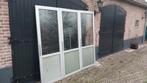 windscherm panelen met glas, Tuin en Terras, Gebruikt, Minder dan 100 cm, Aluminium, Ophalen of Verzenden
