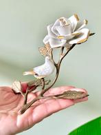 Vintage messing tak porseleinen duiven roos, Antiek en Kunst, Ophalen of Verzenden