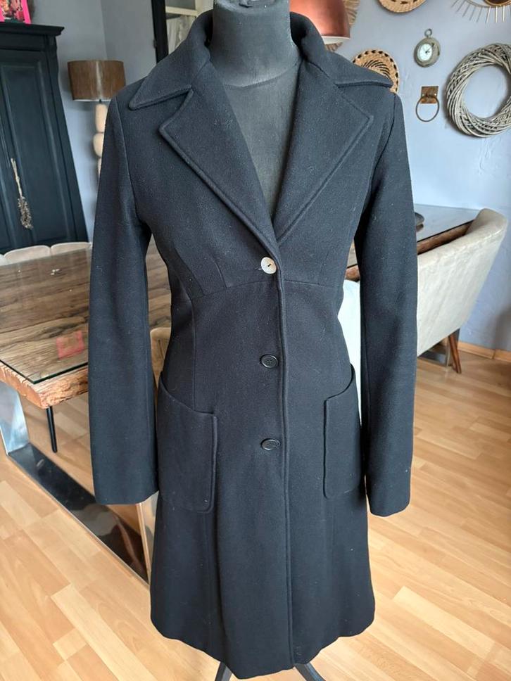 Nolita mooie donkerblauwe wollen mantel/winterjas mt 36 ZGAN, Kleding | Dames, Jassen | Winter, Zo goed als nieuw, Maat 36 (S)