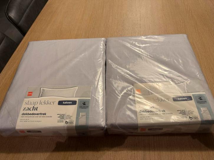 2 Stuks Nieuwe HEMA dekbed overtrekken, Huis en Inrichting, Slaapkamer | Beddengoed, Nieuw, Dekbedovertrek, Tweepersoons, Grijs