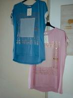 Nieuwe T-shirt Roze en Blauw. 1 maat.10 euro per stuk, Caravans en Kamperen, Ophalen of Verzenden, Zo goed als nieuw