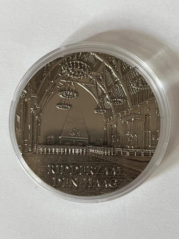 Grote penning Nationaal Erfgoed Ridderzaal Den Haag, Postzegels en Munten, Penningen en Medailles, Overige materialen, Nederland