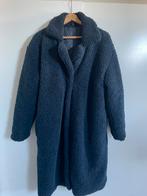 Blauwe jas teddy stof maat XL, Blauw, Zo goed als nieuw, Maat 46/48 (XL) of groter, Ophalen