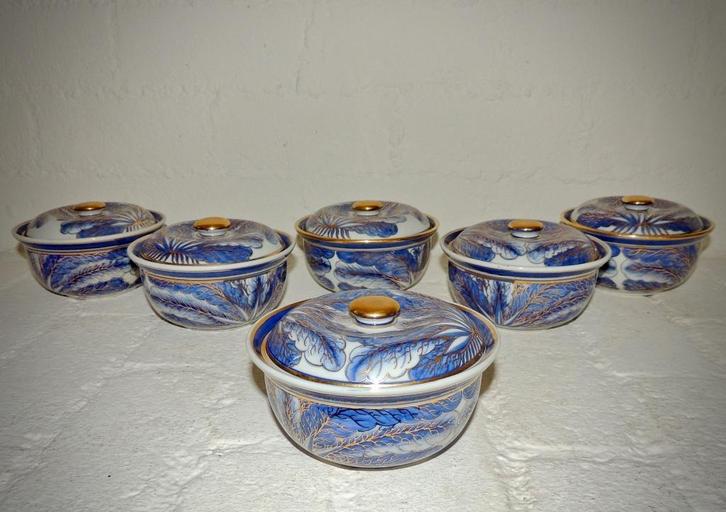 Thaise Benjarong aardewerk schaaltjes met deksel, Huis en Inrichting, Woonaccessoires | Overige, Zo goed als nieuw, Ophalen of Verzenden