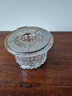 Vintage glazen theelicht houder van Douwe Egberts., Antiek en Kunst, Ophalen of Verzenden