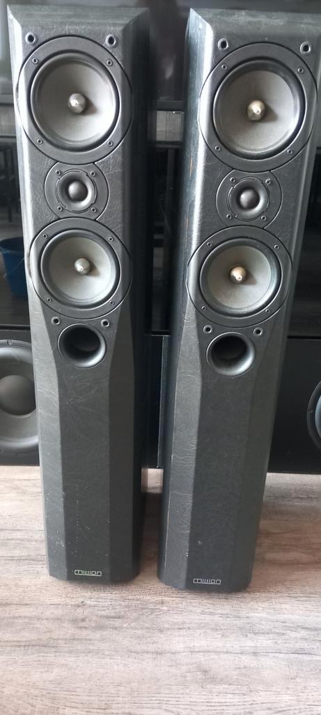 Mission speaker zuilen model 774, Audio, Tv en Foto, Luidsprekers, Zo goed als nieuw, Front, Rear of Stereo speakers, 120 watt of meer