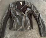Leren biker jack / jas / blazer maat 38/40 zwart, Maat 38/40 (M), Verzenden, Zwart, Zo goed als nieuw