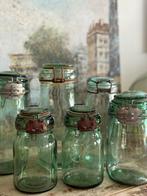 Oude Franse Weckpotten - Groen Glas, Ophalen of Verzenden