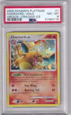 Charizard Lv. 60 (1/99) Cracked Ice Holo PSA 8, Hobby en Vrije tijd, Verzamelkaartspellen | Pokémon, Verzenden, Losse kaart, Foil