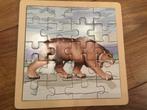Houten puzzel Smilodon Sabeltandtijger 20x20 cm 20 stuks, Ophalen of Verzenden, 10 tot 50 stukjes, Nieuw, Van hout