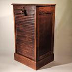 Antiek Muziekblad Kastje met Rolluik & Slot, Huis en Inrichting, Kasten | Buffetkasten, Met plank(en), Minder dan 50 cm, Minder dan 100 cm