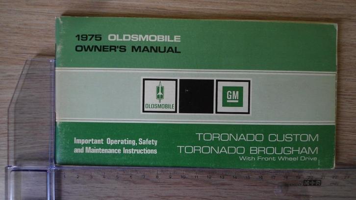 1975 Oldsmobile Toronado. First edition Owner's Manual., Auto diversen, Handleidingen en Instructieboekjes, Ophalen of Verzenden