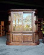 Antieke organische winkelvitrine | Ronde winkelkast #2389, Antiek en Kunst, Ophalen of Verzenden