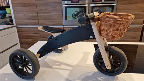 Loopfietsje hout Bandits and Angels, met mandje, Kinderen en Baby's, Speelgoed | Buiten | Voertuigen en Loopfietsen, Zo goed als nieuw
