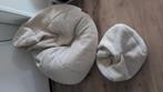 Poef / zitzak Teddy stof, Huis en Inrichting, Zitzakken, Ophalen, Zo goed als nieuw, Beige, Zitzak