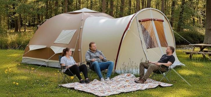 Bijna nieuwe, zeer ruime Karsten tent 350 + verandaluifel!, Caravans en Kamperen, Tenten, Zo goed als nieuw, Ophalen