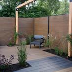 Composiet schutting rhombus teak / triple rhombus / 20 over, Tuin en Terras, Info@compoziet.com, Kunststof, 1 tot 2 meter, Compoziet B.V.