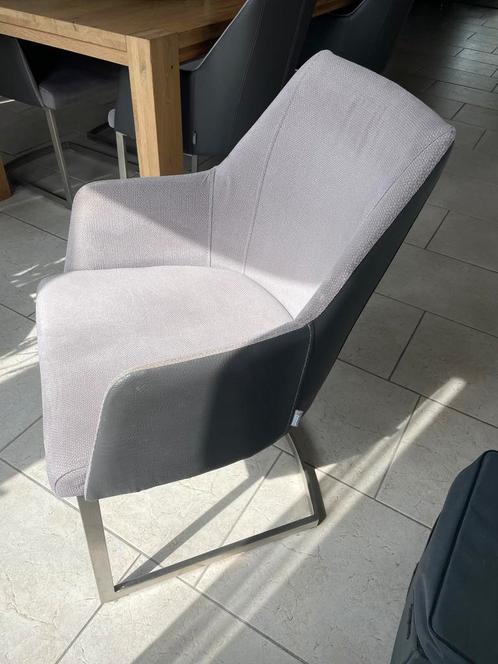 Eetkamerstoelen, Huis en Inrichting, Stoelen, Zo goed als nieuw, Vijf, Zes of meer stoelen, Stof, Grijs, Ophalen
