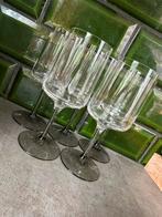 Vintage rookglas wijnglazen wijn glas champagne glas set, Overige typen, Ophalen of Verzenden, Zo goed als nieuw