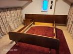 Vintage jaren 60 bed, Huis en Inrichting, Slaapkamer | Bedden, Gebruikt, Bruin, Vintage, Tweepersoons