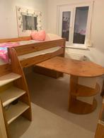 Halfhoogslaper met Bureau, alles in/uitschuifbaar. Compleet., Huis en Inrichting, Slaapkamer | Stapelbedden en Hoogslapers, 90 cm