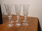 6 stuks vintage champagne glazen bohemia kristal in doos, Ophalen of Verzenden