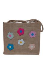 Jute Tas met Kleurrijke Bloemen/Met Persoonlijk Cadeaukaart, Sieraden, Tassen en Uiterlijk, Tassen | Damestassen, Ophalen of Verzenden