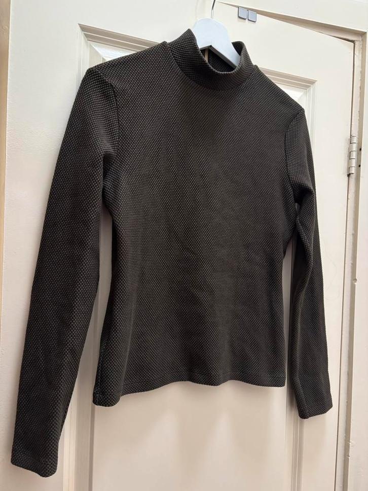 Vanilia Top Pull Zip groen turtleneck rits structuur dames, Kleding | Dames, Tops, Zo goed als nieuw, Maat 38/40 (M), Groen, Lange mouw