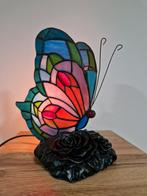 Tiffany Vlinder Lamp - 23 cm Hoog, Huis en Inrichting, Ophalen of Verzenden, Zo goed als nieuw, Minder dan 100 cm, Tiffany