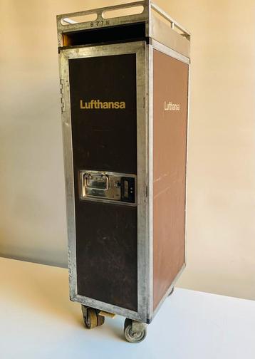 Vintage aluminium vliegtuig trolley Lufthansa beschikbaar voor biedingen