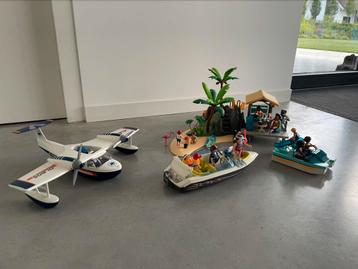 Playmobil eiland watervliegtuig speedboot waterfiets beschikbaar voor biedingen