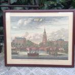 Montelbaans toren Amsterdam ets/prent/gravure? ingelijst, Ophalen of Verzenden