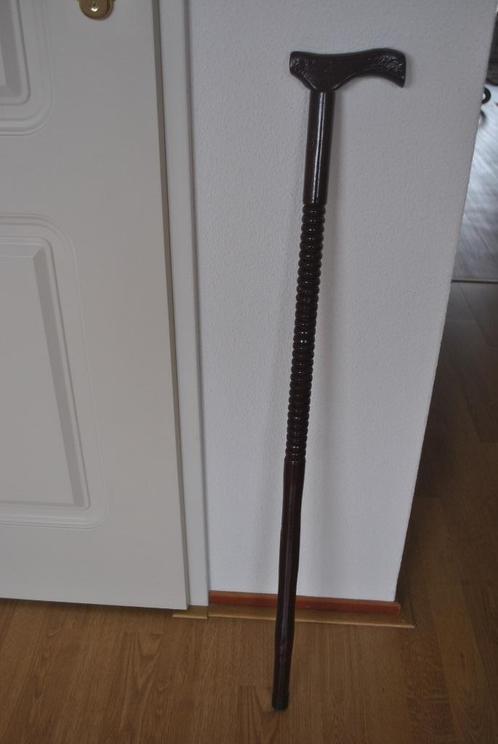 Wandelstok, met gedraaid bewerkt hout, Diversen, Wandelstokken, Gebruikt, Ophalen of Verzenden