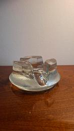 Schweres vintage glas stövchen theelichthouder voor theepot, Ophalen of Verzenden